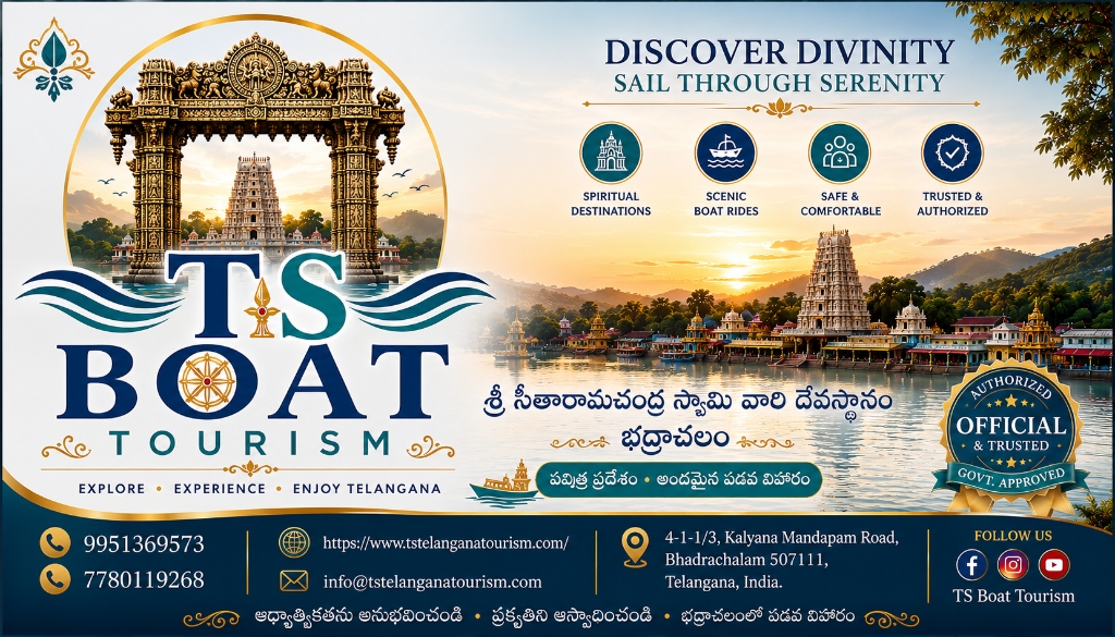 TS Boat Tourism Official Banner — Discover Divinity, Sail Through Serenity
